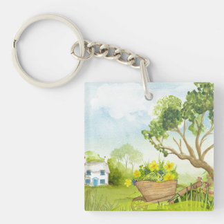Bloemen in de Sleutelhanger van het landschap van