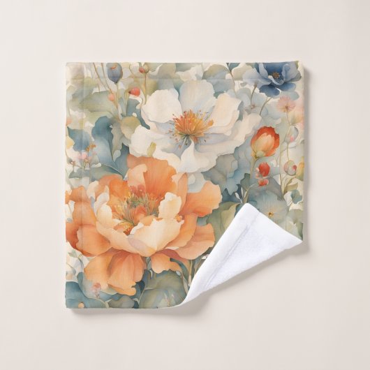 Bloemen in de tuin bad handdoek (Wasdoekje)