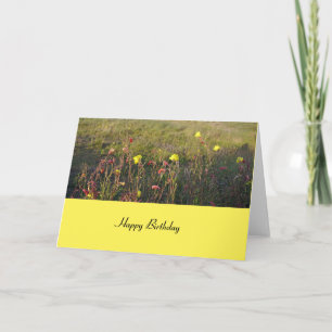 Bloemen in de wei Verjaardag Kaart