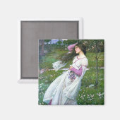 Bloemen in de wind, John William Waterhouse Magneet (Voorkant / Achterkant)