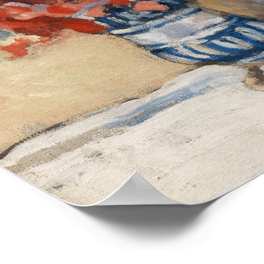 Bloemen in een blauwe vaas | Christopher Wood Poster (Hoek)