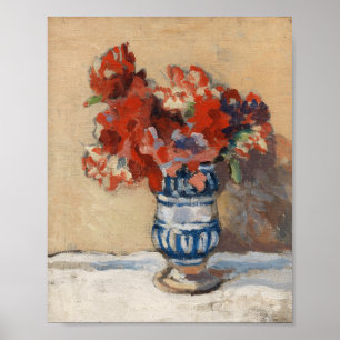 Bloemen in een blauwe vaas Christopher Wood Poster