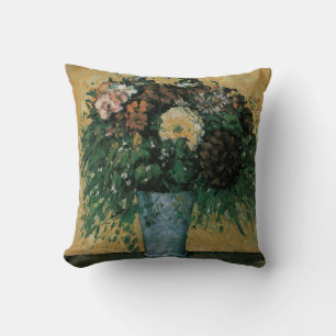 Bloemen in een blauwe vaas door Paul Cezanne Vinta Kussen