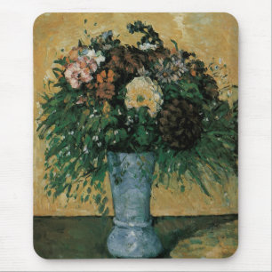 Bloemen in een Blauwe Vase door Paul Cezanne Art Muismat
