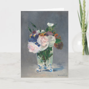 Bloemen in een Crystal Vase Manet Impressionist Kaart