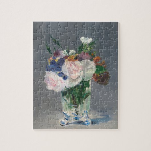 Bloemen in een Crystal Vase Manet Impressionist Legpuzzel (Verticaal)