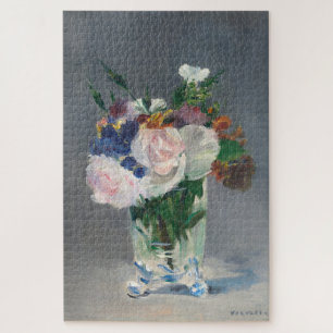 Bloemen in een Crystal Vase Manet Impressionist Legpuzzel
