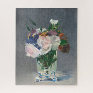 Bloemen in een Crystal Vase Manet Impressionist Legpuzzel