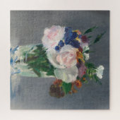 Bloemen in een Crystal Vase Manet Impressionist Legpuzzel (Horizontaal)