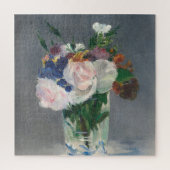 Bloemen in een Crystal Vase Manet Impressionist Legpuzzel (Verticaal)