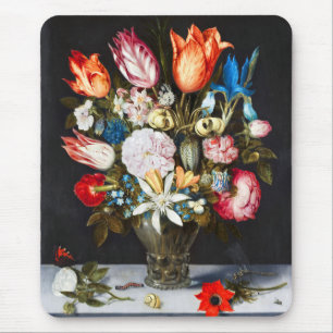  bloemen in een glas Ambrosius Bosschaer Muismat