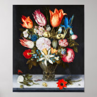  bloemen in een glas Ambrosius Bosschaer