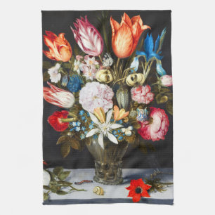 bloemen in een glas Ambrosius Bosschaer Theedoek