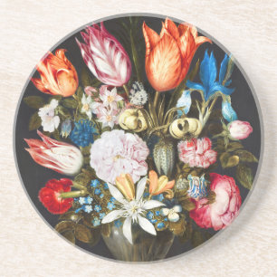  bloemen in een glas Ambrosius Bosschaer Zandsteen Onderzetter