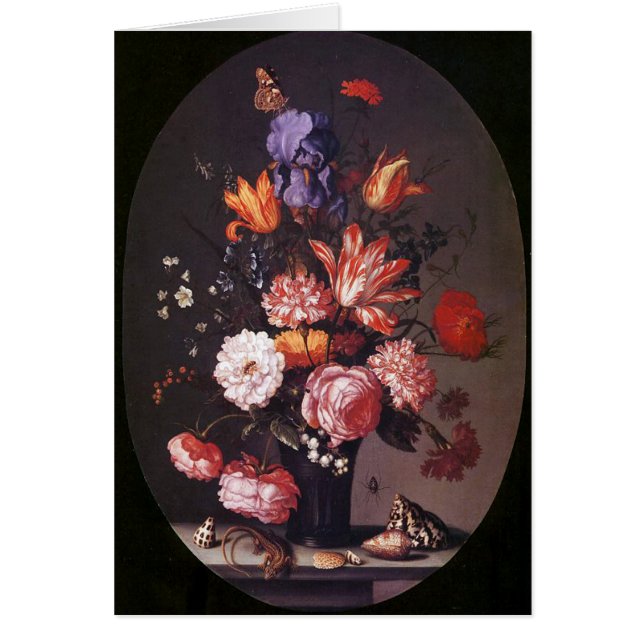 Bloemen in een glasvaas (Voorkant)