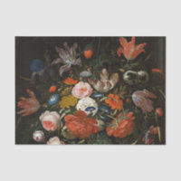Bloemen in een glazen vaas van Abraham Mignon