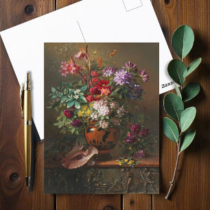 Bloemen in een Griekse vaas van Georgius van Os Briefkaart