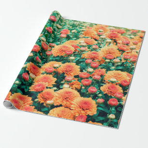 bloemen in een herfst, achtergrond, cadeaupapier