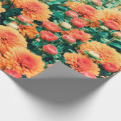 bloemen in een herfst, achtergrond, cadeaupapier (Hoek)