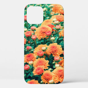 bloemen in een herfst, achtergrond, iPhone 12 hoesje