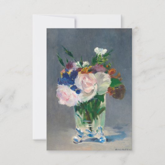 Bloemen in een kristallen vaas van Edouard Manet Bedankkaart (Voorkant)