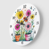 Bloemen in een pot klok (Hoek)