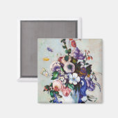 Bloemen in een Rococo Vase, Paul Cezanne Magneet (Voorkant / Achterkant)
