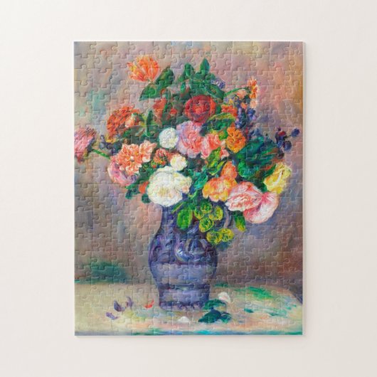 Bloemen in een schilderij van Vase Pierre Auguste Legpuzzel (Verticaal)
