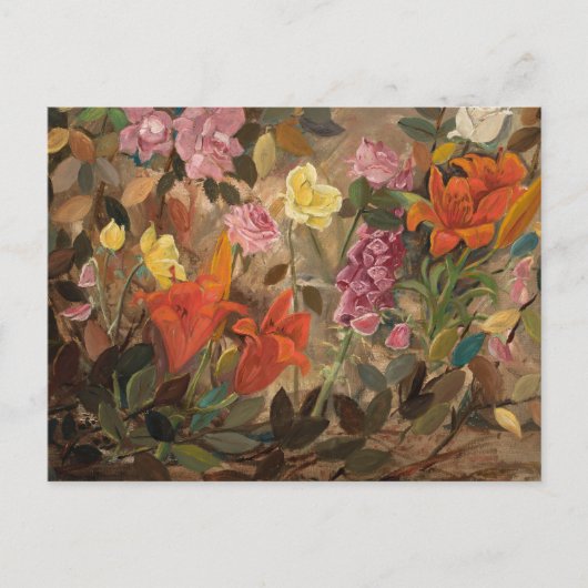 Bloemen in een tuin | Tadeusz Makowski Briefkaart (Voorkant)