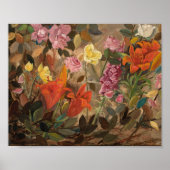 Bloemen in een tuin | Tadeusz Makowski Poster (Voorkant)