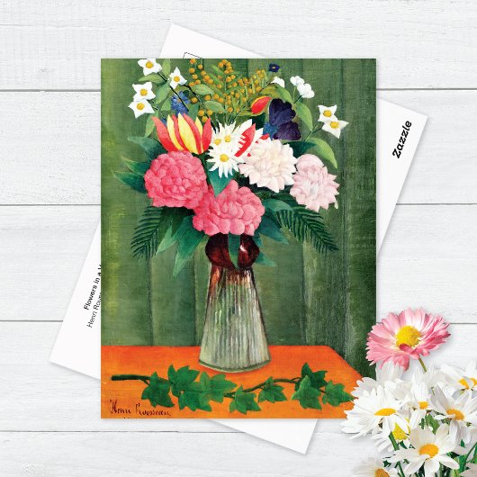Bloemen in een vaas Henri Rousseau Briefkaart