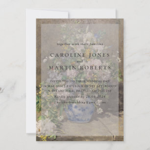 Bloemen in een vaas.  olieverf op doek. Kunst Kaart