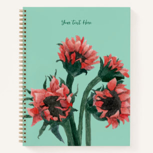 Bloemen in een Vaas Waterverf Notitieboek