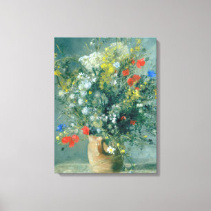 Bloemen in een Vase Auguste Renoir Fine Art Canvas Afdruk