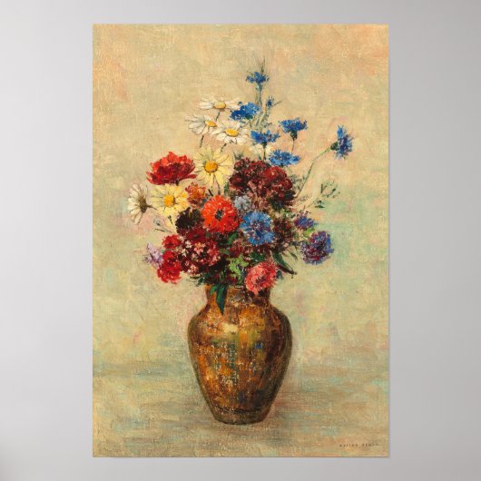 Bloemen in een Vase, c.1910 Poster (Voorkant)