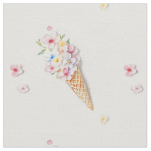 Bloemen in een wafelkegel stof