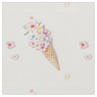 Bloemen in een wafelkegel stof
