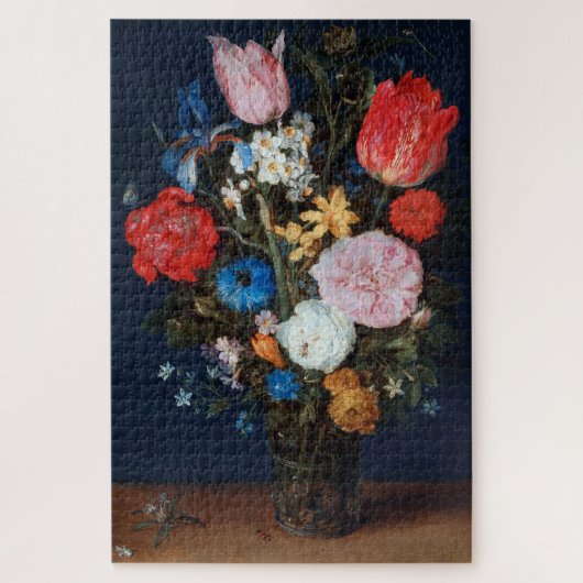 Bloemen in Glass Vessel, Jan Brueghel de Ouder Legpuzzel (Verticaal)
