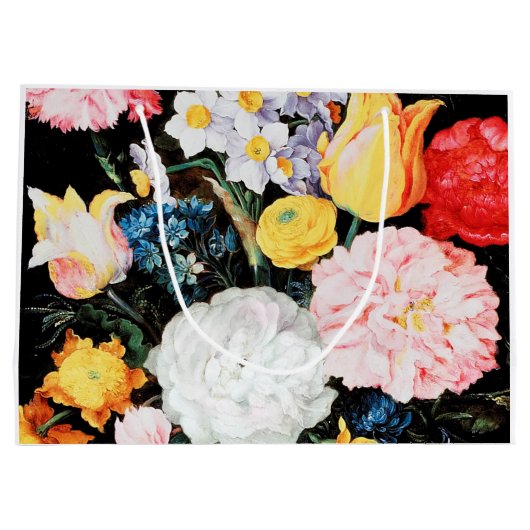 Bloemen in Glass Vessel, Jan Brueghel de Younger Groot Cadeauzakje (Achterkant)