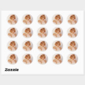 Bloemen in haar haar haar haar haar ronde sticker (Vel)