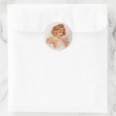 Bloemen in haar haar haar haar haar ronde sticker (Tas)
