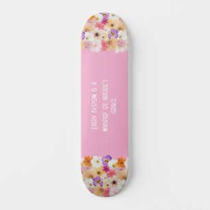 Bloemen in harmonie: een symfonie van kleuren skateboard