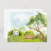 Bloemen in het rijdende landschap briefkaart (Voorkant / Achterkant)