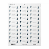 Bloemen in marinebl etiket (Full Sheet)