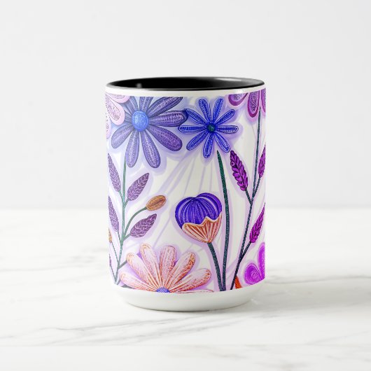 Bloemen in papier en draad: 3D Quilled Wildflower Mok (Midden)