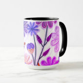 Bloemen in papier en draad: 3D Quilled Wildflower Mok (Voorkant rechts)