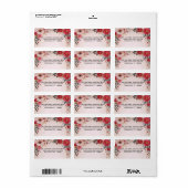 Bloemen in roze retour adreslabel etiket (Full Sheet)