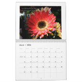 Bloemen in schaduwen en licht kalender (Mar 2026)