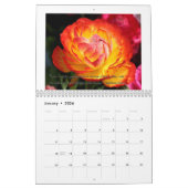 Bloemen in schaduwen en licht kalender (Jan 2026)