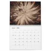Bloemen in  sepia kalender (Mar 2026)